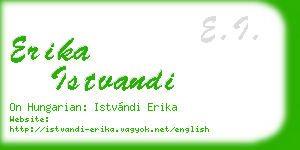 erika istvandi business card